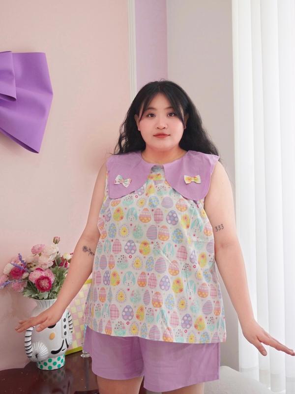 (MUP BOUTIQUE 60 - 120KG) SET BỘ MẶC NHÀ THỎ TÍM BIGSIZE 0