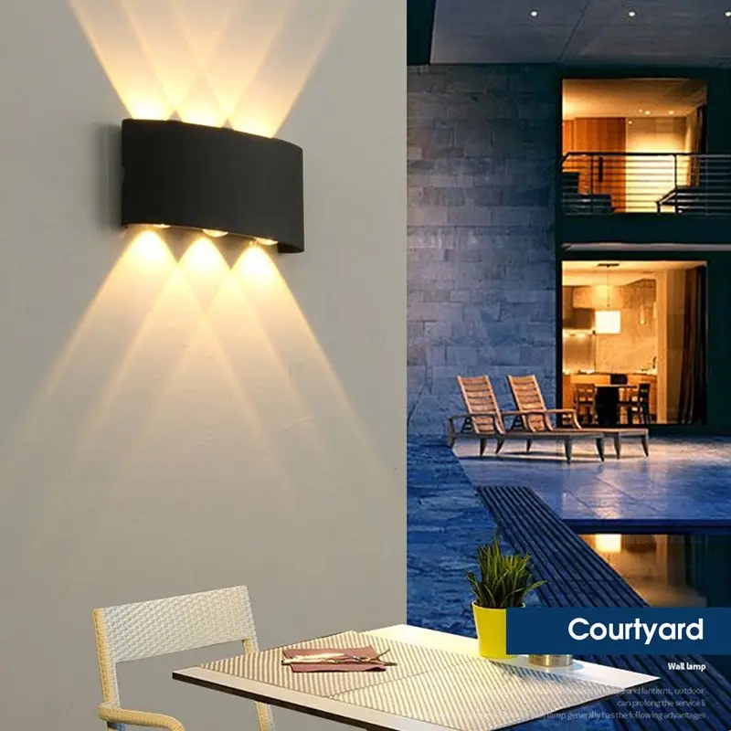 LED Lampu Dinding Tenaga Surya Lampu Taman Tenaga Surya COB Sensor Light Taman Pencahayaan Taman/Dinding Hias Taman Outdoor Waterproof Lampu Anti Air 2/6/8/10/16 3