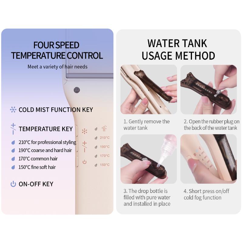 LivChic Catokan Rambut Cold Mist SPA Hair Straightene 60W daya 2 meter 360 Sudut belok jauh X7 2IN1 1