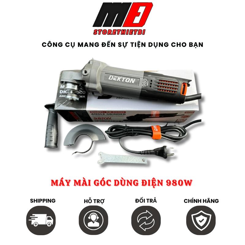 Máy Mài Góc 980W Motor Lõi Đồng Dekton DK-AG980 Dùng Đĩa 100mm