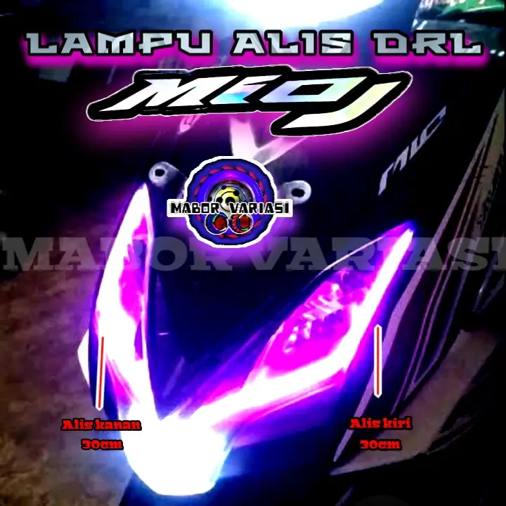 LAMPU ALIS MIO J MIO GT 1PASANG KANAN KIRI 30CM BONUS DEMON DEVIL EYES COD Motorcycle