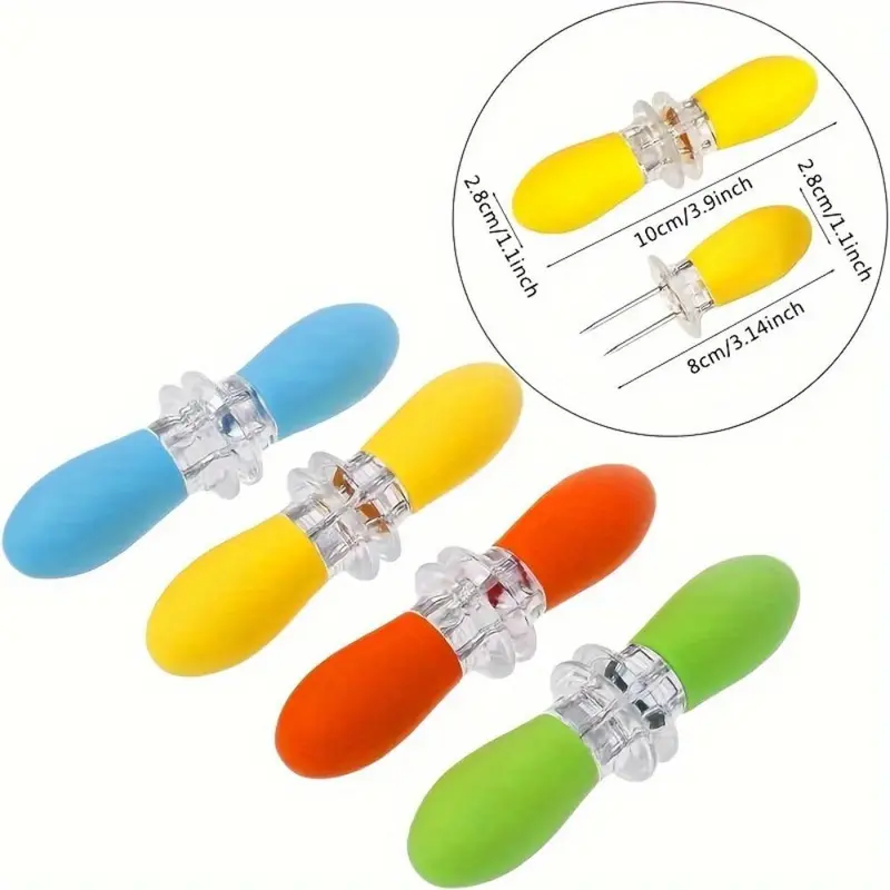 Corn Skewer Tool, 1 Pair Corn COB Holder, Barbecue Utensils for Home, Camping and Party, Kitchen Accessories, Kitchen Gadgets 1