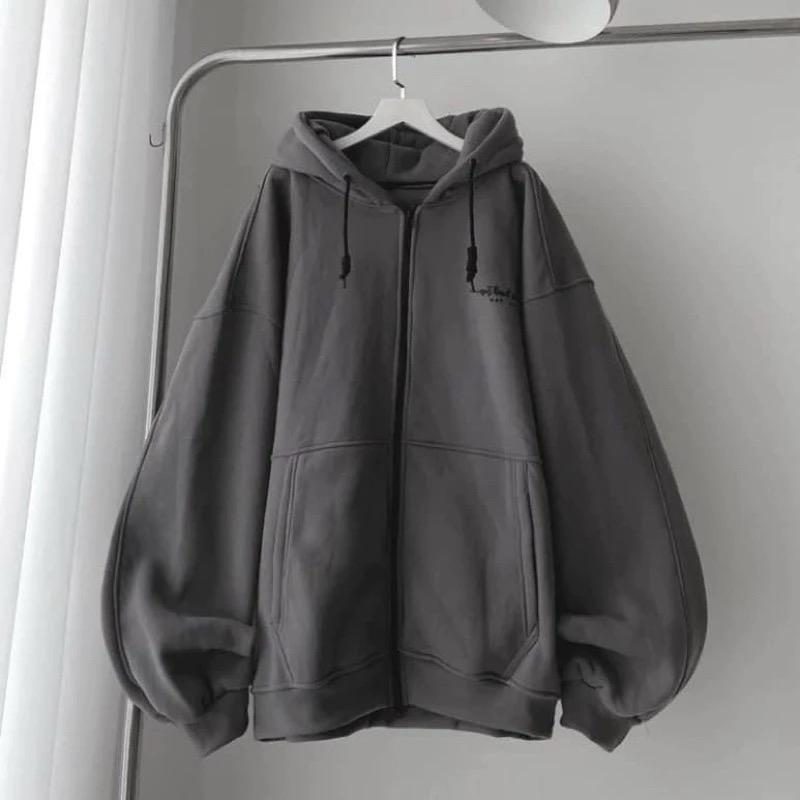 Áo khoác nỉ form rộng chất nỉ tàu cao cấp mũ hai lớp - Not best choise 1