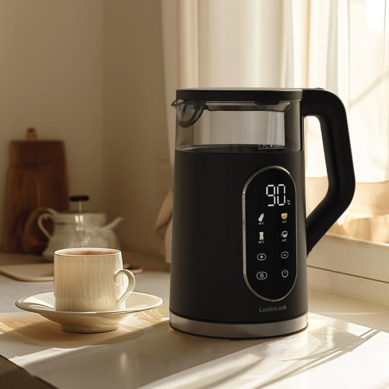 Ấm đun siêu tốc LocknLock Digital electric kettle 1.7L- Màu đen EJK286BLK 5 chế độ nhiệt, giữ ấm 2 giờ