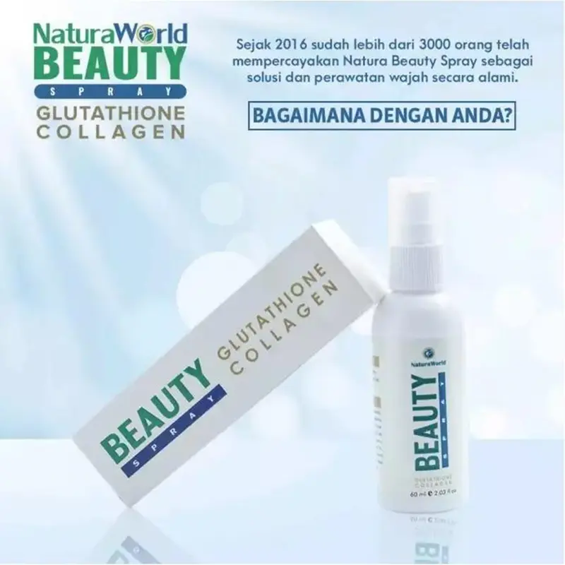 Natura Beauty Spray 100% MULTIFUNGSI Cocok Untuk Pria & Wanita Wajah Glutathione 4