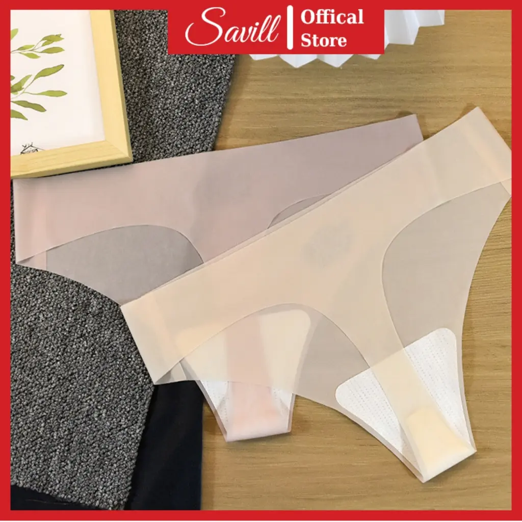 Quần Lót Nữ Trong Suốt Viền Ép, Quần Chip Nữ Tam Giác Liền Mạch Có Lớp Đáy Cotton SAVILL L617 Women