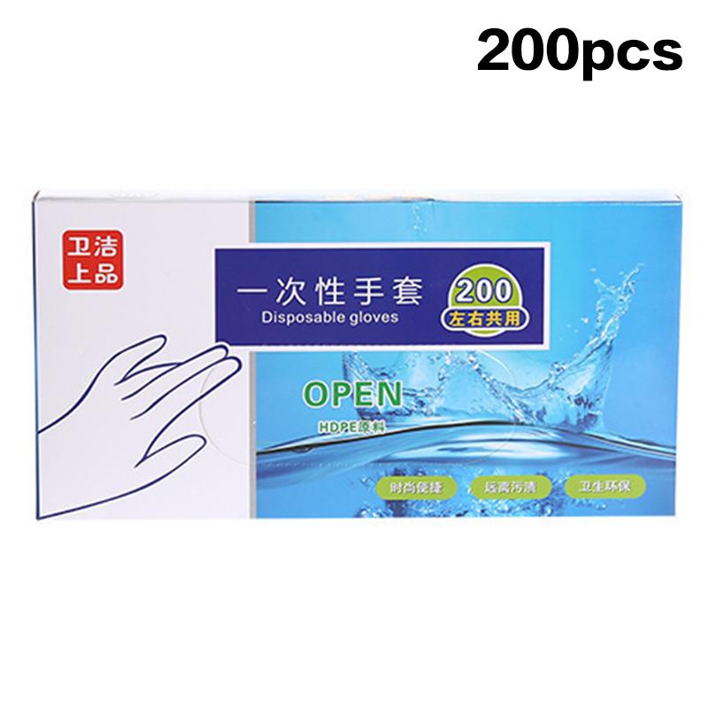 Product Introduction of 100/200pcs Latex Free Gloves PE Disposable Gloves Transparent Non-Slip Acid Work Safety Food Grade Household Cleaning Gloves 24