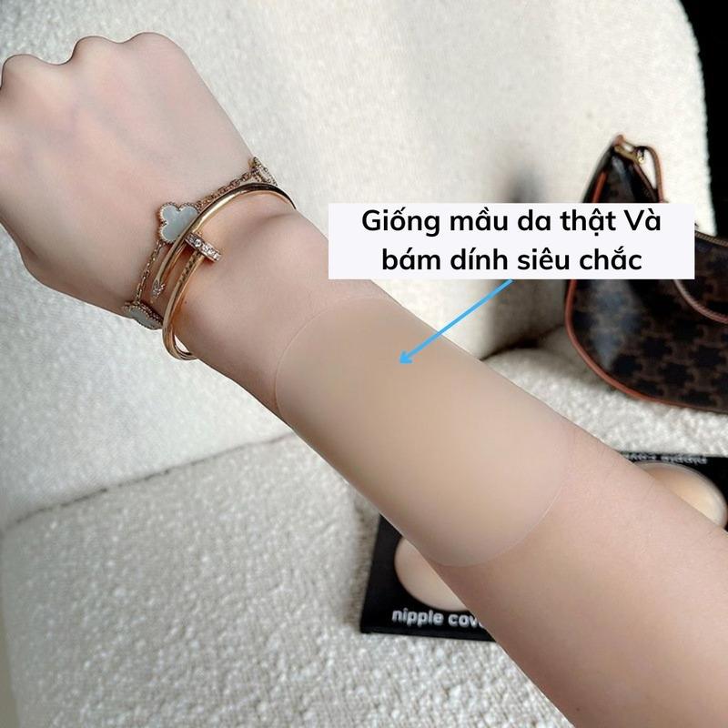 Miếng dán ngực Nữ silicon tự thân nhiệt không dùng keo, dán ti siêu dính bảo vệ nhũ hoa JOCOSI D172 Nữ Kem Women Voi Bra mieng  dannhiettuthan Sen Voan miếng  dán vùng chem chép miếng  dán  ngực 3