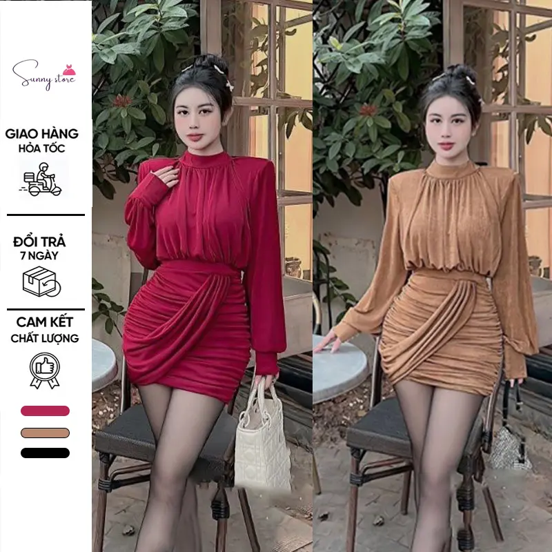 Đầm TK nhúng tay dài(SN173) 0