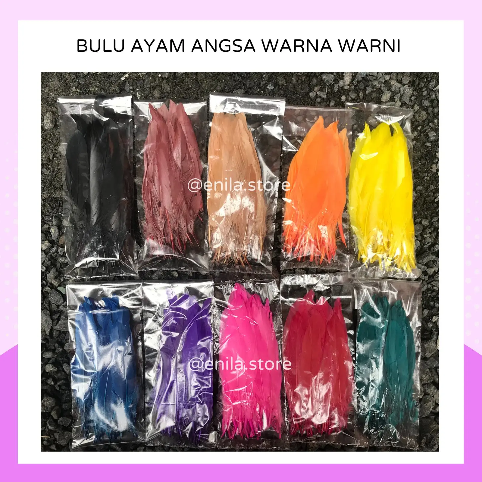 BULU AYAM PANJANG UNTUK KERAJINAN TANGAN - BULU ANGSA ENTOG BEBEK CEPER BAHAN DREAM CATCHER PENANGKAP MIMPI - JUAL BULU BAHAN HIASAN DINDING MURAH AKSESORIS BANDO HIASAN KEPALA ADAT PAPUA