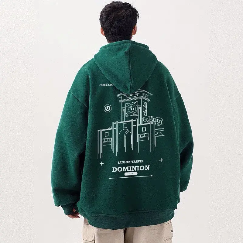 Áo Hoodie Forrm Rộng Xám Đen Xanh Kem nam nữ mặc được - Áo Khoác Nỉ Bông bến thành thoải mái dễ chịu khi vận động Menswear Cotton❤️