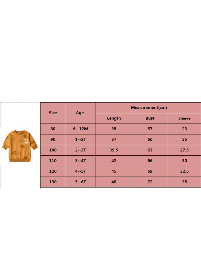Product Introduction of Kids Girls Boys Sweatshirts Halloween Clothes Pumpkin Pullovers 0