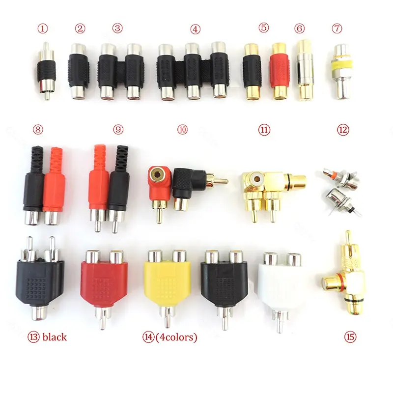 2pcs RCA Connector Male Female to RCA 2RCA 3RCA male female Jack Plug M/F audio cable wire Adapters for cctv Camera AV Video  SGB2