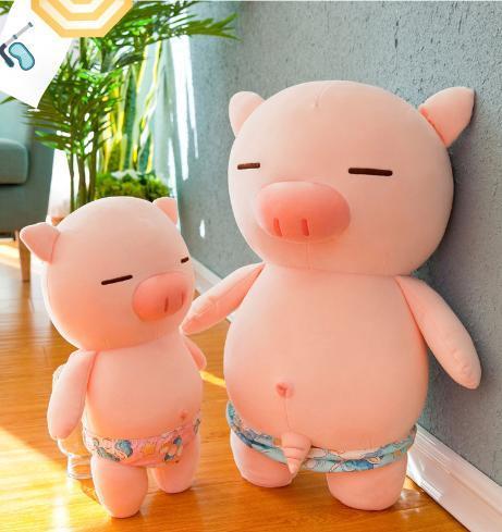 Product Introduction of {Ricky toy} Gấu Bông Heo Mặc Quần Chip Siêu Bựa (25cm---70cm) - Thú Bông Heo Mặc Quần Sịp Hài Hước Vải Miniso Siêu Mịn Thú Nhồi Bông Đồ Chơi 4