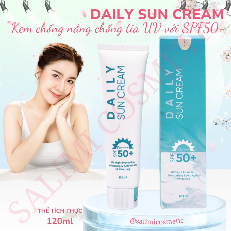 Kem Chống Nắng Daily Sun Cream 100ml, Bảo V65 Da Khỏi Tia UV Với SPF 50++