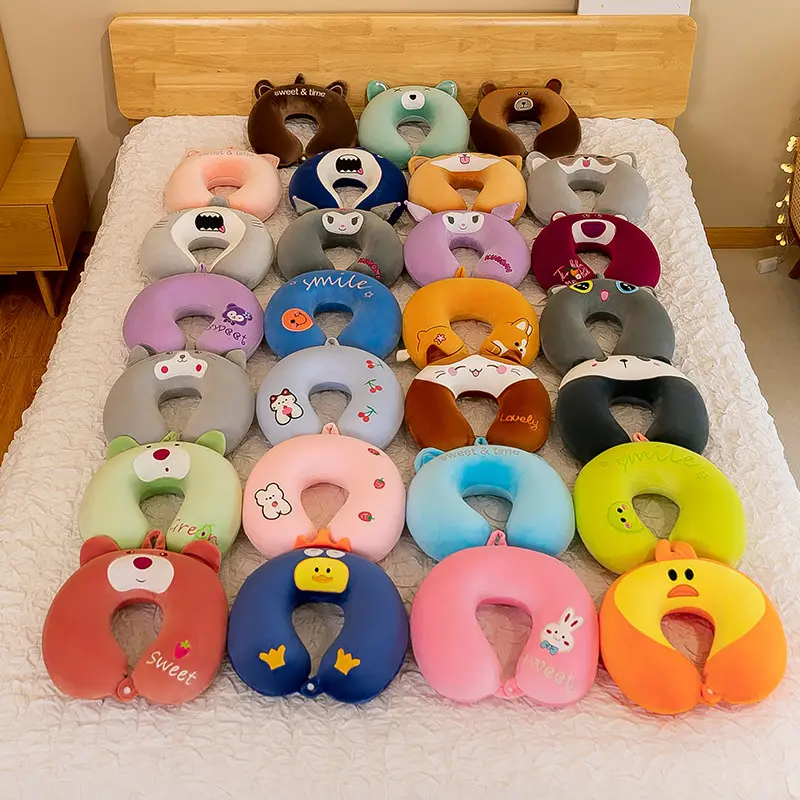 Travel U-shaped pillow office nap u-shaped pillow car home pillow Cartoon U-shaped pillow neck pillo