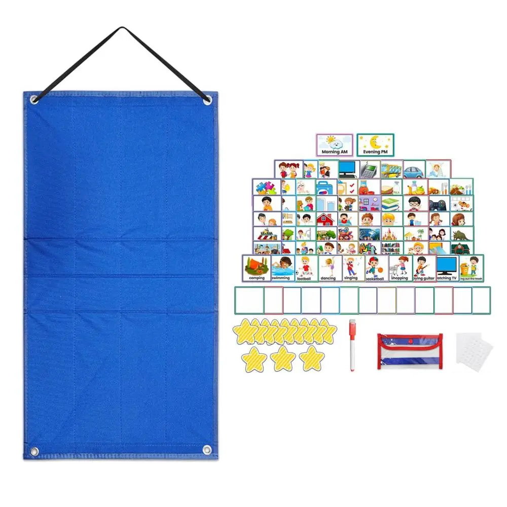 Kids Visual Schedule Daily Behavior Schedule Chart for Preschool Office ...