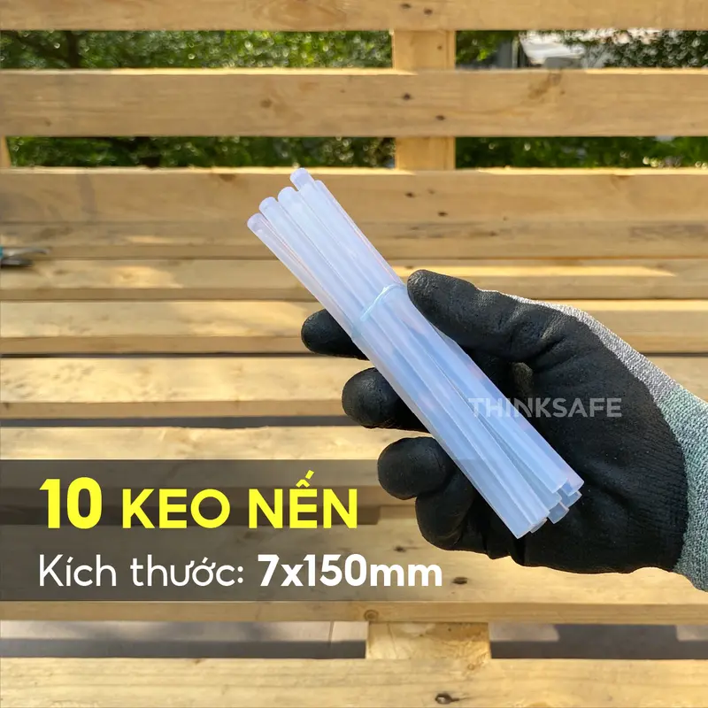Combo máy bắn keo 20W tặng kèm 10 cây keo nến nhỏ 7mm dài 15cm dùng làm đồ handmade máy bắn silicon loại nhỏ - Thinksafe 6