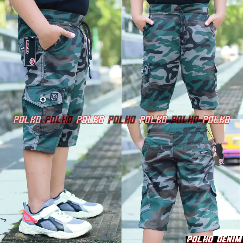 Celana Anak Cargo Doreng Pendek 5-12 tahun by POLHO DENIM 5