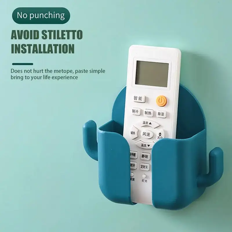 Giá Đỡ Điện Thoại Treo Tường Có Móc, Giá Sắp Xếp Điều Khiển Từ Xa, Giá Đỡ Sạc Điện Thoại Di Động W0T4 3