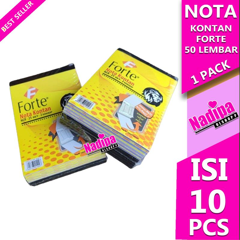 NOTA KONTAN KECIL 50 LEMBAR 1ply/2ply FORTE, 1 PAK ISI 10 PCS NADIPA OLSHOPP 3