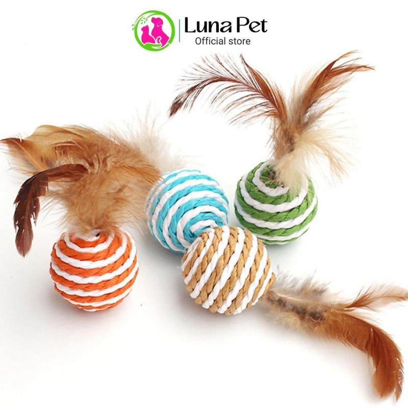  Đồ chơi bóng lông vũ cho chó mèo Luna Pet DC05 