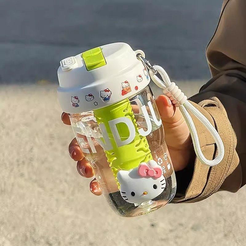 Product Introduction of Straw Cup, Portable Rope Tea Cup, Household Food Grade Material, Double Drinking Plastic Cup, Double Drinking Cup with Straw, Student Cute Handle, Accompanying Cup 0
