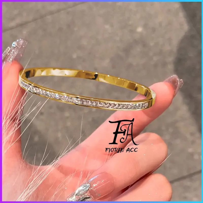 FA Gelang Bangle Klasik Gelang Wanita Titanium YMC-S030 6