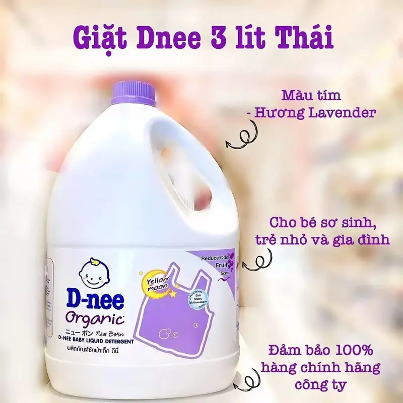Nước giặt D.nee Thái Lan 3000ml,nước giặt xả quần áo d.nee chính hãng  (date mới, 5 màu) giặt  baby giặt  baby 7