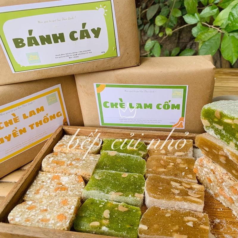 Kẹo chè lam vị cốm nếp, truyền thống 1kg-ít đường dẻo thơm - món ăn vặt truyền thống- food- Ăn vặt Snack Candy Chua 7
