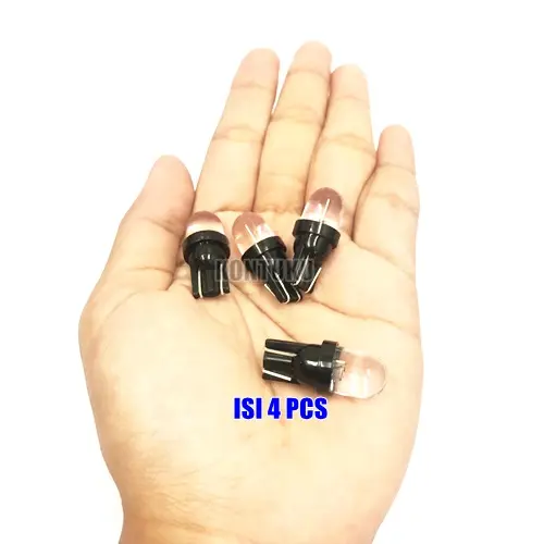 PAKET PROMO - 4Pcs Lampu Sen Senja Led Kedip 7 Warna T10 Lampu Motor senja sen 7 warna t10 lampu senja sein seri 7 warna kedap kedip pelangi colok T10