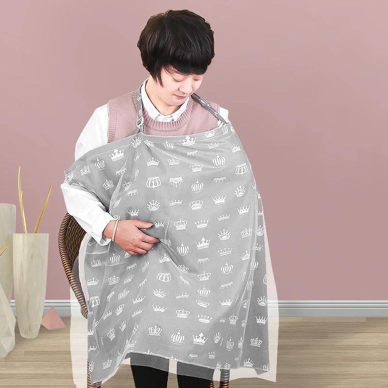 Product Introduction of 1PC Breastfeeding Cover Baby Infant Breathable Cotton  Nursing Cloth  large Size Big Nursing Feeding Cover Cape Apron 2