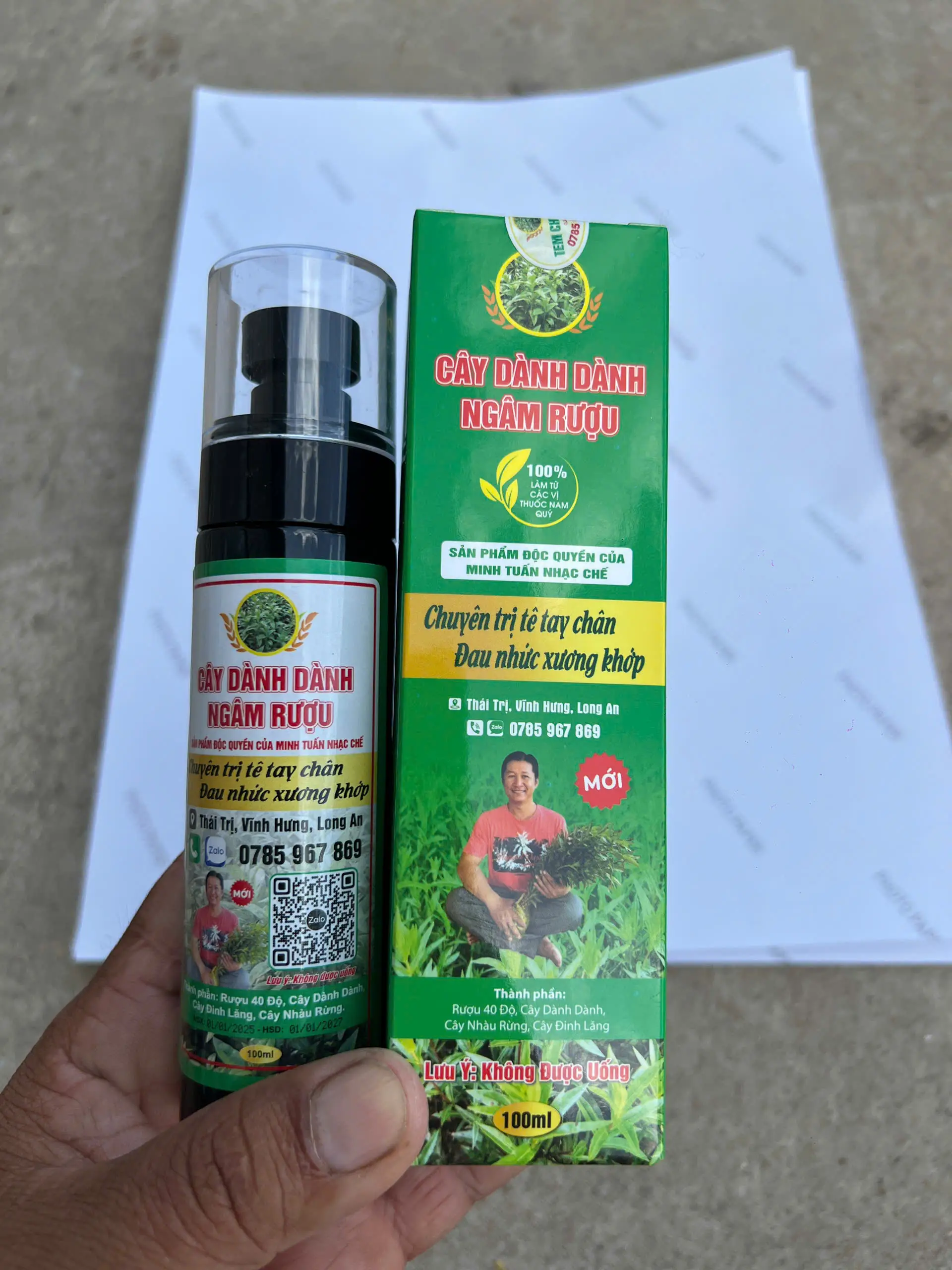 Dầu xoa bóp trị tê tay chân đau nhức xương khớp sản phẩm từ thiên nhiên