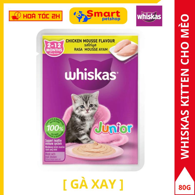 Pate Tươi Cho Mèo WHISKAS Dành Cho Mèo Con Và Mèo Trưởng Thành - Gói 80gr 5