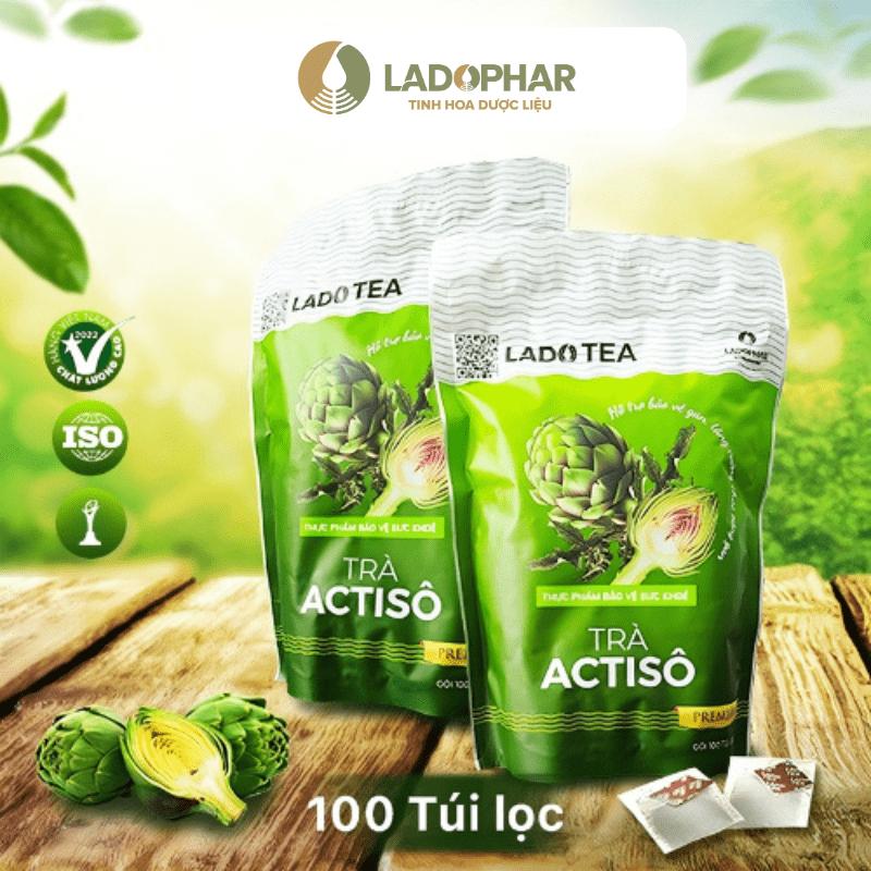 1 gói Trà Atiso túi lọc LADOPHAR tăng cường chức năng gan Lado Tea túi  trà thảo mộc 3