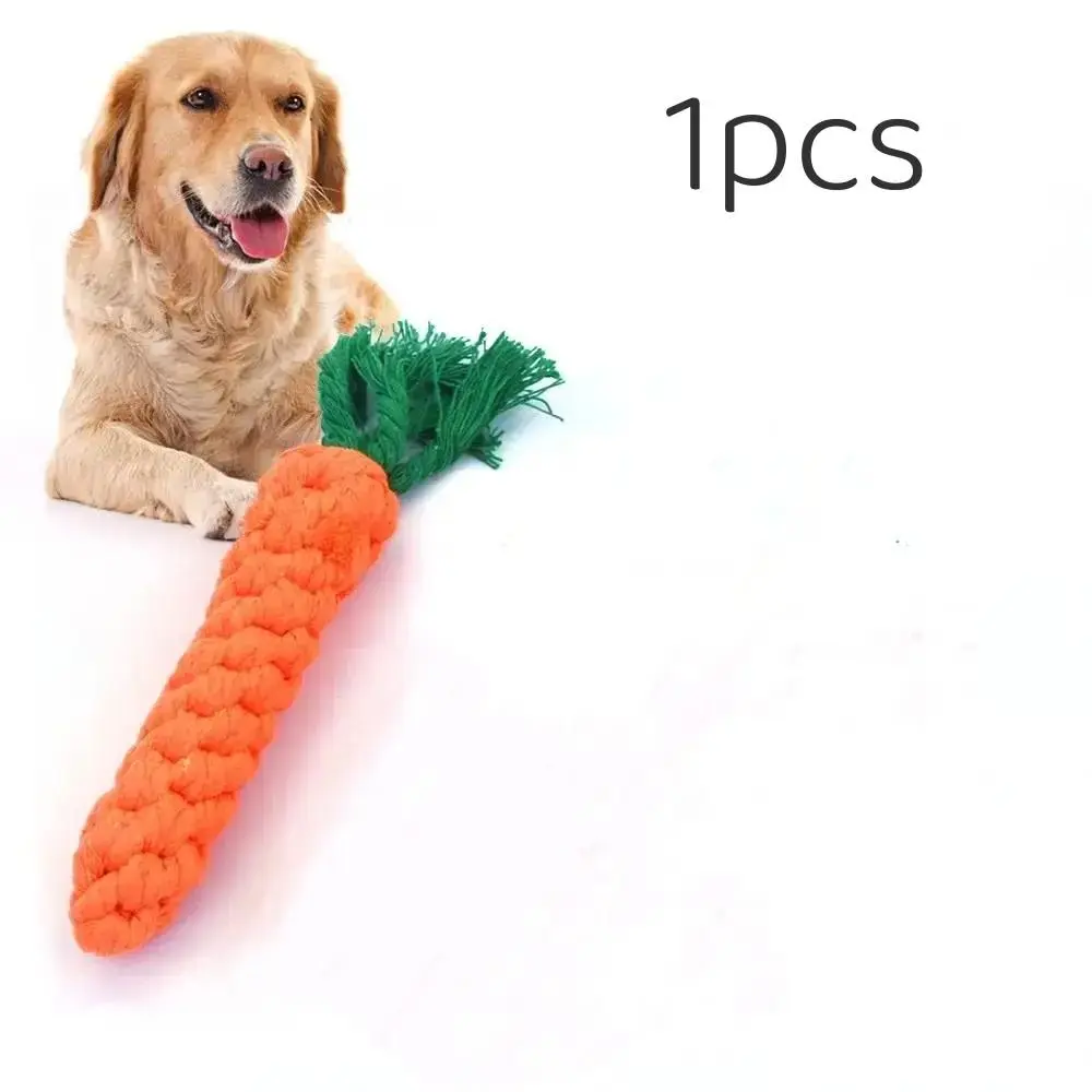 Carrot Shaped Self-pleasure Pet Chew Toy, 1 Count/ 2 Counts Ropes Braided Chewing Toy for Dogs, Interactive Pets Chewing Toy, Dog Teething Toys