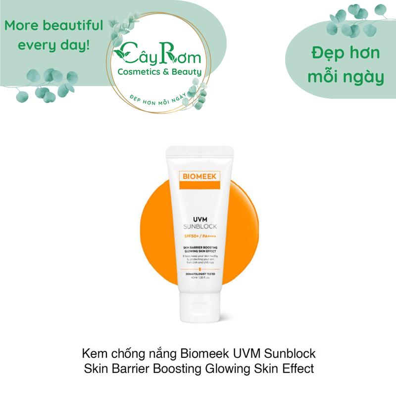 BIOMEEK 40ml Kem chống nắng BIOMEEK vạch cam nâng tone căng bóng phục hồi da SPF50+ PA++++