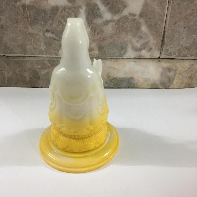 Phật Bà Quan Âm màu vàng cao 12 cm 3