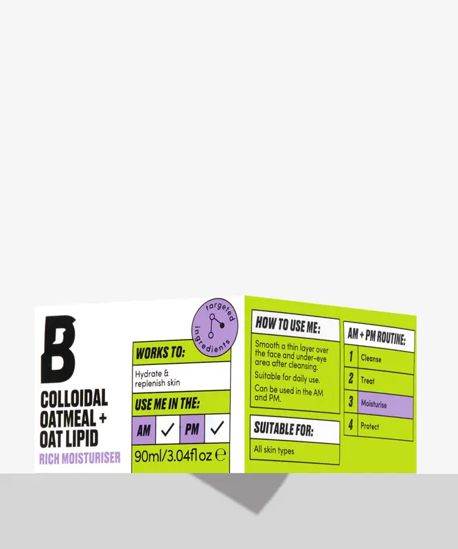 BY BEAUTY BAY - RICH MOISTURISER X2 - COLLOIDAL OATMEAL + LIPID 5