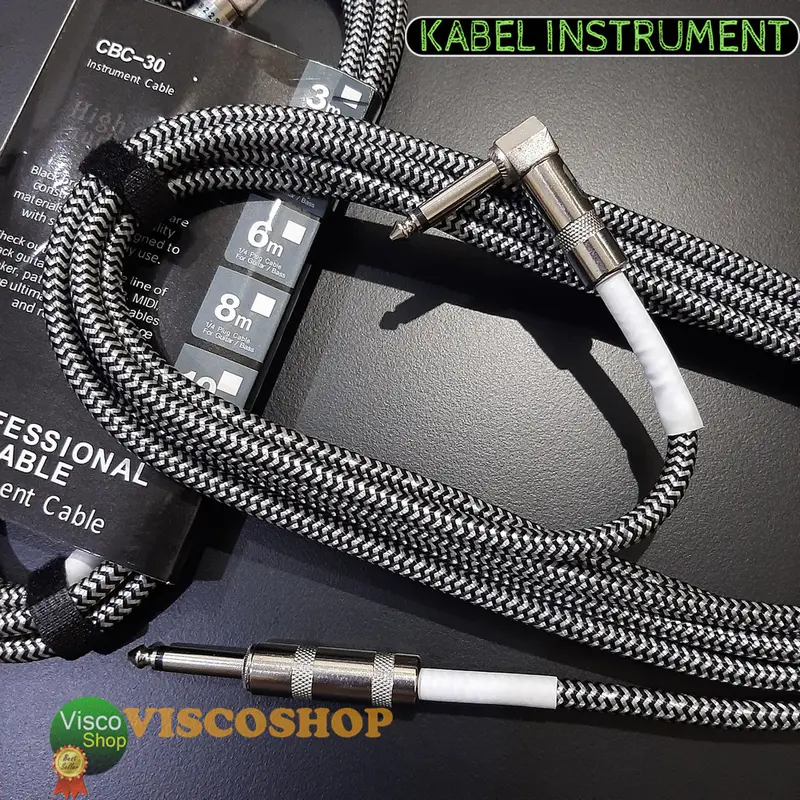 Kabel jack L instrument Gitar listrik / elektrik , Bass listrik / Elektrik , Keyboard - Braided emas 3 - 6 meter – Low Noise 4