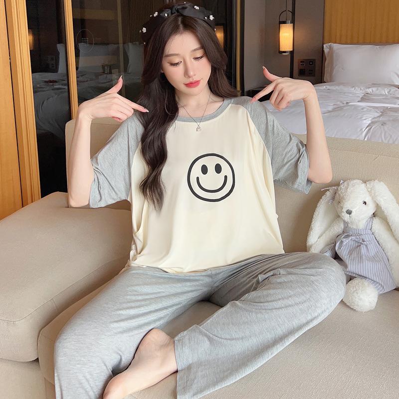Bộ bầu - bộ sau sinh mặc nhà - ( TNQD - Mặt Cười ) - chất liệu Thun Cotton Mềm mát 8