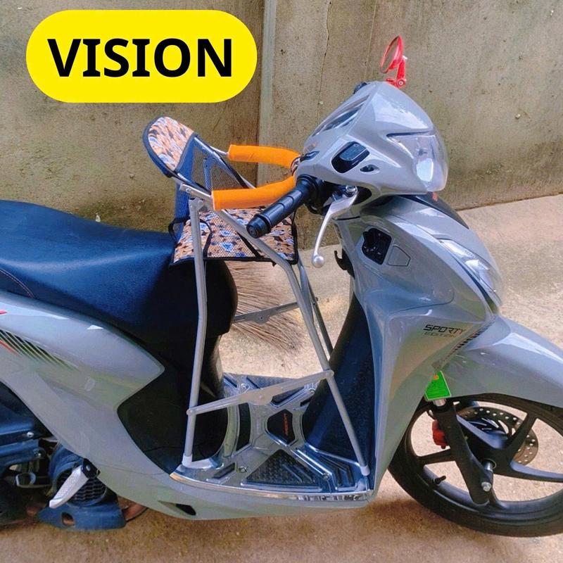 Ghế ngồi xe Vision cho bé, ghế ga xếp sắt sơn tĩnh điện gấp gọn, ghế đi xe máy vision, ghế xe máy tay ga Phụ Kiện Phụ Tùng