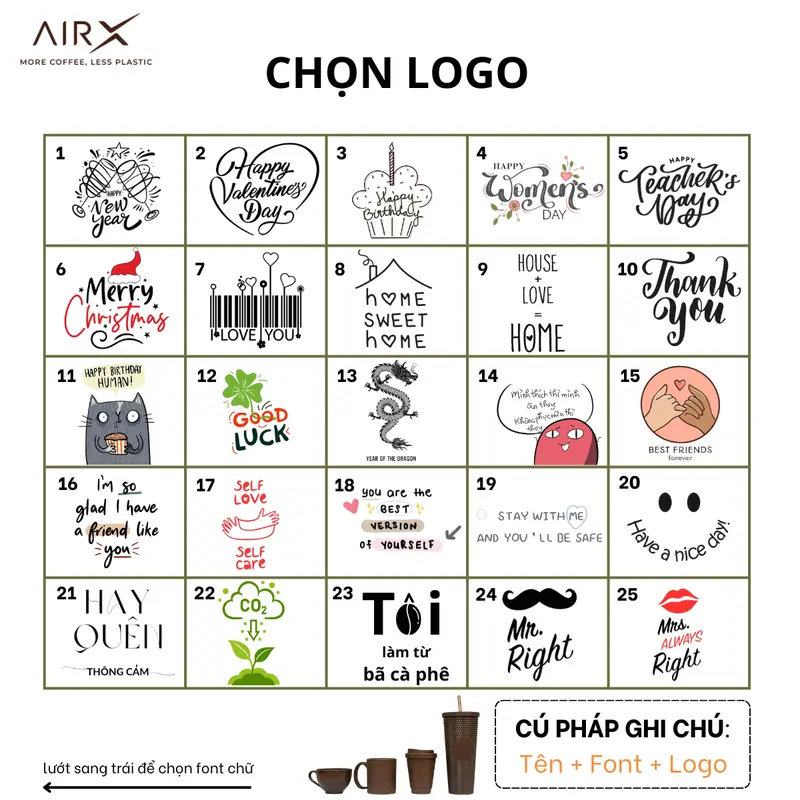 Ly To-go Làm Từ Bã Cà Phê - 300ml - Khắc Tên/Logo Theo Yêu Cầu (Giữ nhiệt) 5