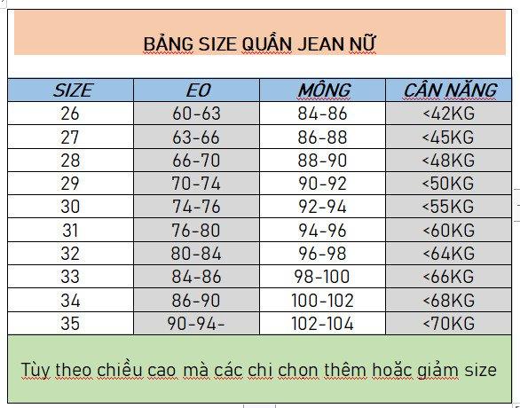 Product Introduction of [98-100cm] Quần jean nữ ống loe trắng 2n đai bụng NM Jeans, chất co giãn, đủ size từ 40kg đến 75kg, Pants, Women 0