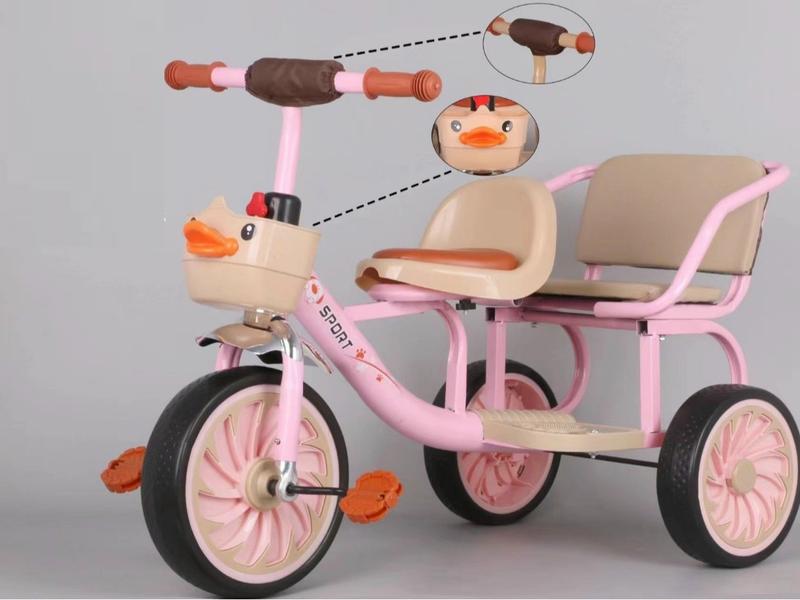 [MỚI] Xe đạp 3 bánh, xe xích lô HÌNH CON VỊT cho bé mẫu mới 2023 (ghế lót da)