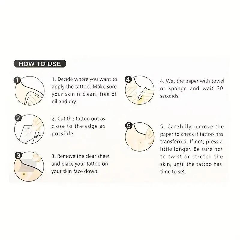 Rose & Clock Pattern Temporary Tattoo Sticker, 1 Count Waterproof Fake Tattoo Decals for Arms, Neck, Ankle, Legs, Body Art Stickers for Women & Men, Body Art Decoration 3