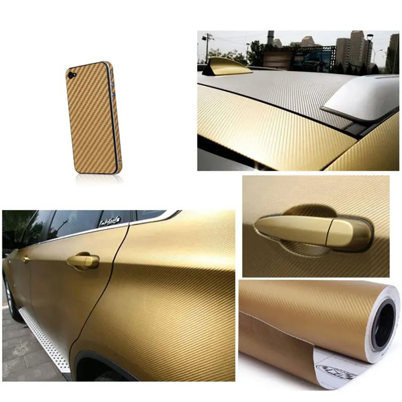 Bọc Sợi CARBON, Kích Thước 4 "x50", 10x127cm, Kết Cấu 3D, Decal Can Vinyl, Tấm Nhãn Dán Ô Tô, Tùy Chọn Màu Sắc, # 268787 6