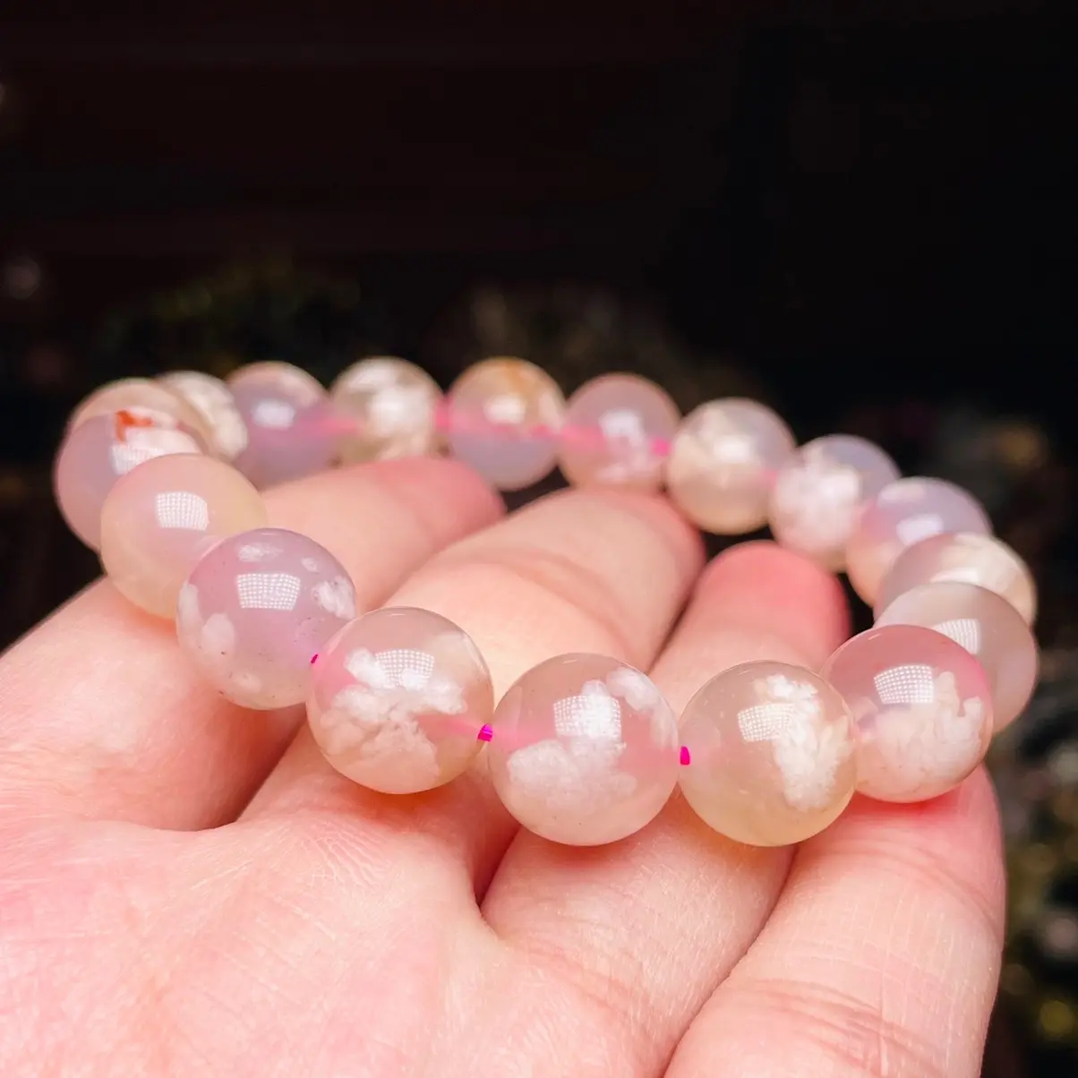 Vòng tay hoa anh đào (Hoả,Thổ) Phụ Kiện Đeo Tay vòng đeo tay ưu linh ngũ sắc long diên hương vong tr ầ amber bracelets trầm daphongthuy bracelet