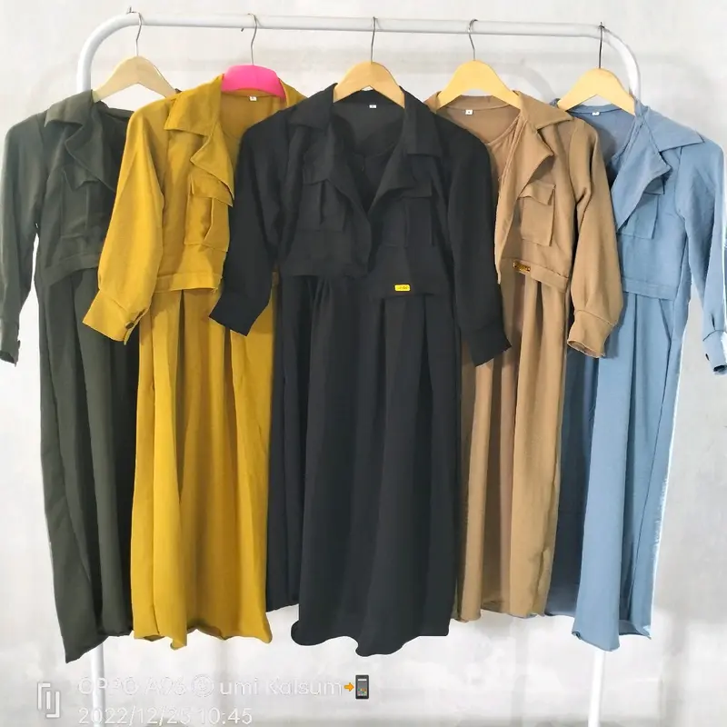 GAMIS CARDI ANAK perempuan/gamis crincle anak 1
