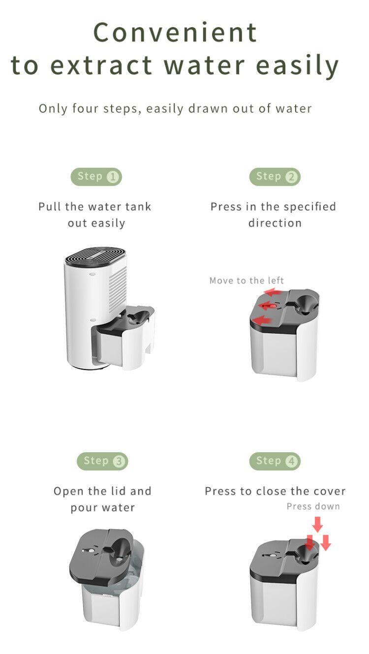 Product Introduction of Dehumidifier Household Dehumidifier Small Bathroom Dehumidifier Drying Bedroom Mini Moisture Absorber Indoor Moisture-Proof 19